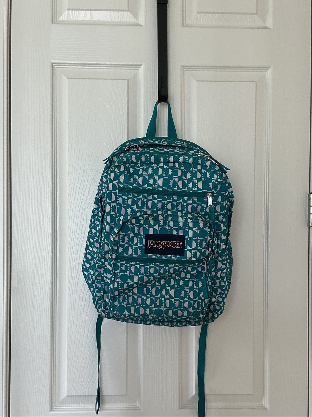 Jansport Teal Geometric Print Backpack
